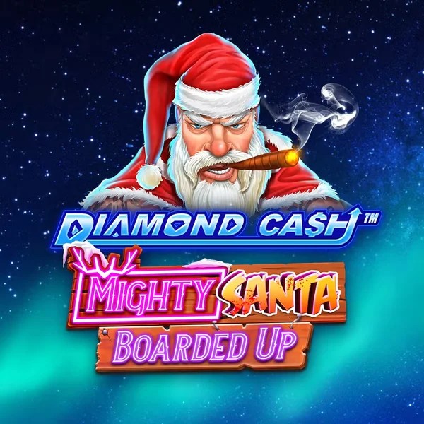 Diamond Cash Mighty Santa Boarded Up by Greentube, showcased at lucky-paysnl.nl – game logo
